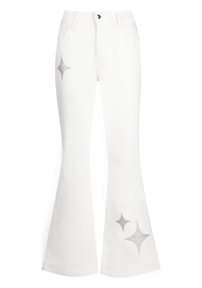 Madison.Maison star-print high-rise flared jeans - White