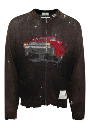 Maison MIHARA YASUHIRO Car distresses cardigan - Brown