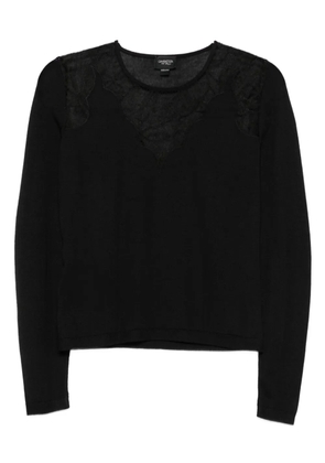 Giambattista Valli lace-insert long-sleeve top - Black