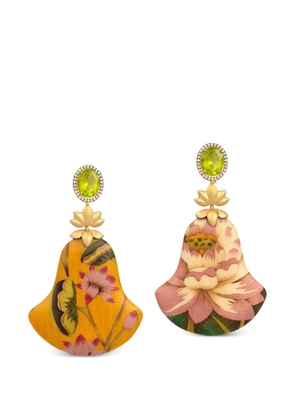 SILVIA FURMANOVICH peridot marquetry flower earrings - Gold