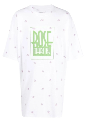 Martine Rose long-line logo-print T-shirt - White
