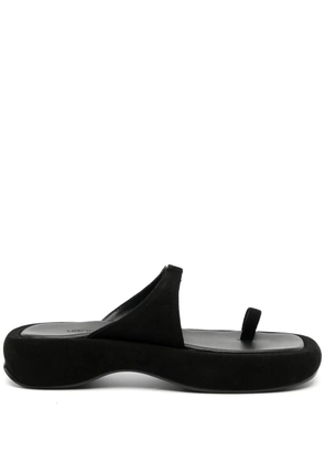 Low Classic logo toe loop sandals - Black