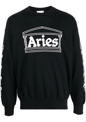 Aries logo-print long-sleeve top - Black
