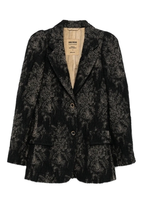 Uma Wang floral-motif blazer - Black