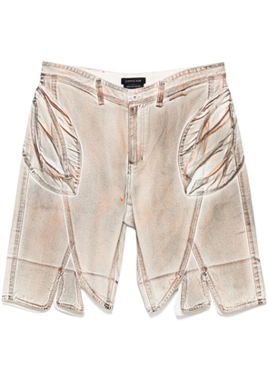 JUNTAE KIM printed corset shorts - Brown