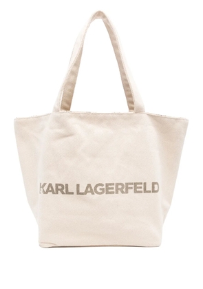 Karl Lagerfeld logo-monogram reversible tote bag - Neutrals