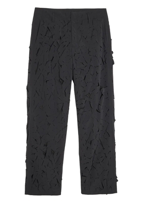 Post Archive Faction ripped-detailing straight trousers - Black