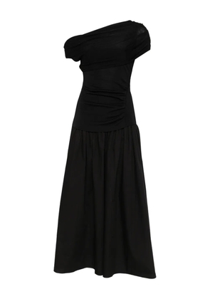 Self-Portrait draped midi dress - Black