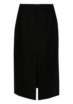 Theory Trouser linen midi skirt - Black