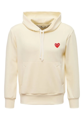 Comme Des Garçons Play heart-appliqué hoodie - Neutrals