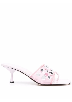 Sergio Rossi 75mm crystal-embellished sandals - Pink