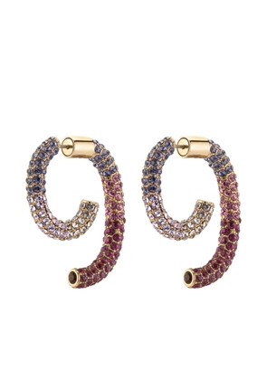 DEMARSON New York Luna pave hoop earrings - Gold
