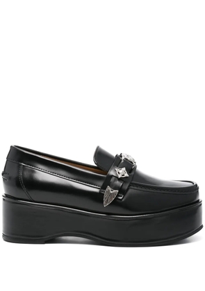 Toga Pulla plaque-detailed loafers - Black