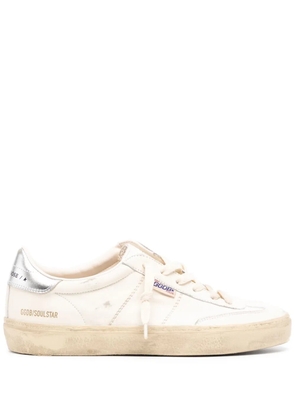 Golden Goose Soul Star distressed glittered sneakers - Neutrals