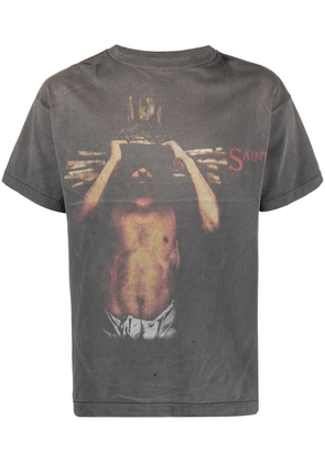 SAINT MXXXXXX graphic-print cotton T-shirt - Black