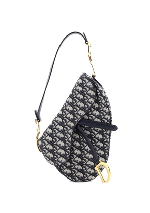 Christian Dior Pre-Owned Saddle Handbag Oblique Canvas Medium shoulder bag - Blue