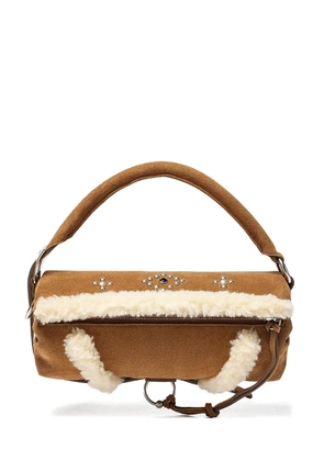 Open YY Sherling Stud Pillow tote bag - Brown