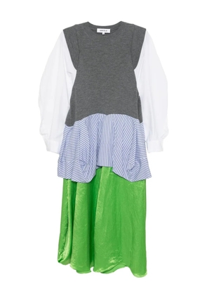 Enföld striped layered dress - Grey
