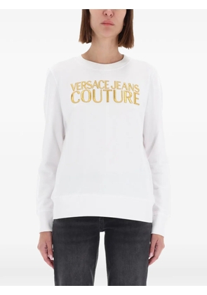 Versace Jeans Couture logo-embroidered sweatshirt - White