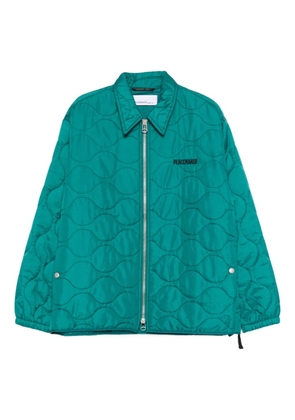 OAMC quilted zip-fastening overshirt - Green