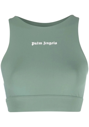 Palm Angels logo-print track top - Green
