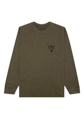 SOUTH2 WEST8 long-sleeve pocket T-shirt - Green