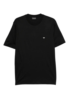 Emporio Armani logo-embroidered T-shirt - Black