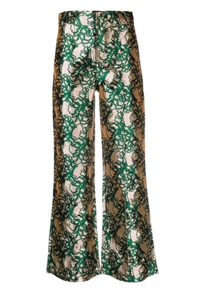 DESTREE Yoshitomo jacquard straight-leg trousers - Neutrals
