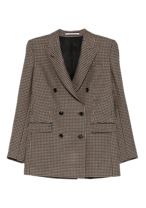 Tagliatore Jasmine double-breasted houndstooth blazer - Brown