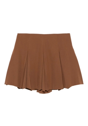 Marni pleated virgin wool skirt - Brown