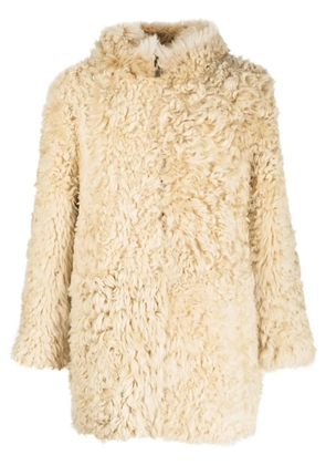 ERL faux-fur hooded coat - Brown