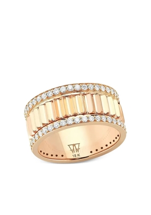 Walters Faith 18K rose gold Clive Fluted diamond ring - Pink