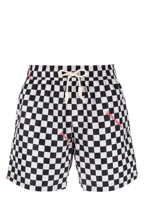 Palm Angels damier-print swim shorts - White