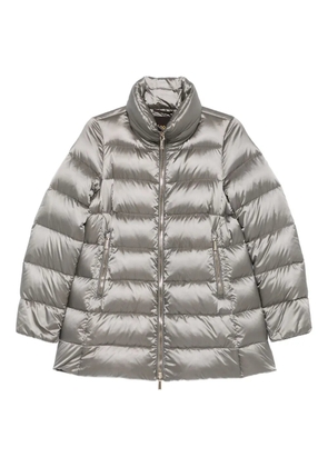 Moorer quilted high-neck jacket - Silver