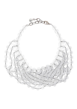 Emporio Armani faceted-spheres multistrand necklace - White