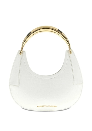 Elisabetta Franchi logo-plaque shoulder bag - White
