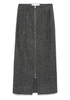 Conner Ives reconstituted military blanket skirt - Grey
