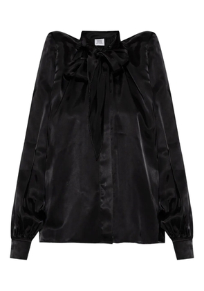 VETEMENTS shoulder-pads bow shirt - Black