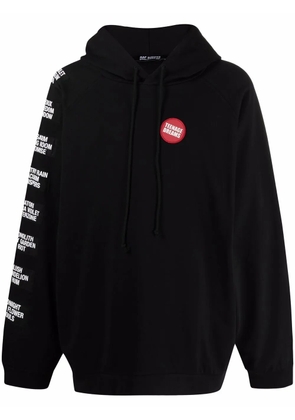 Raf Simons oversized patch-embellished hoodie - Black