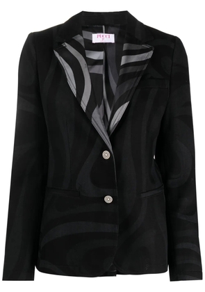 PUCCI Marmo-print single-breasted blazer - Black