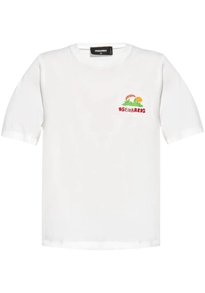 DSQUARED2 graphic-print cotton T-shirt - White