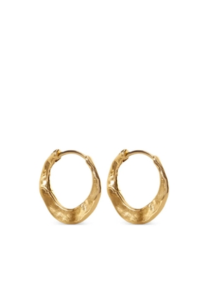 Monica Vinader Capri hammered huggie earrings - Gold