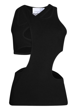 Natasha Zinko cut-out cotton tank top - Black