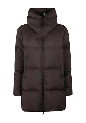 Herno funnel-neck coat - Brown