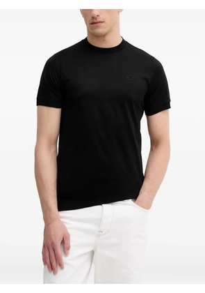 Karl Lagerfeld logo-embroidered short-sleeve T-shirt - Black