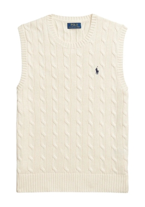 Polo Ralph Lauren cable-knit sleeveless vest - White