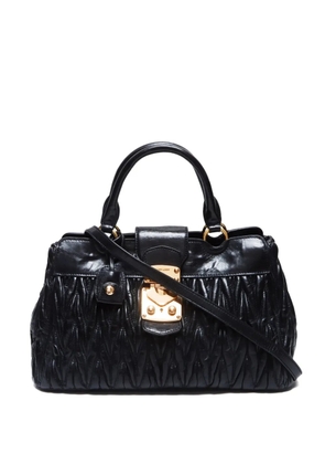 Miu Miu Pre-Owned 2000-2020s matelassé tote bag - Black