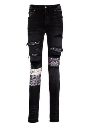 AMIRI bandana-print skinny jeans - Black