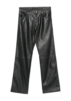 MM6 Maison Margiela leather-effect five-pocket trousers - Black