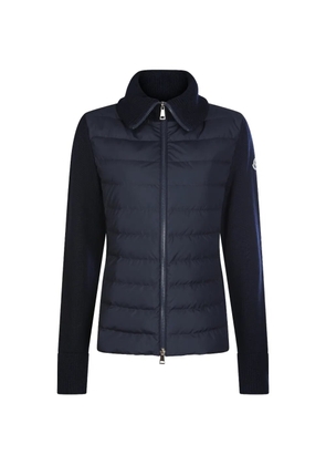 Moncler padded zip-up cardigan - Blue